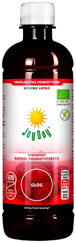 KONCENTRAT NAPOJU PROBIOTYCZNEGO GŁÓG BEZGLUTENOWY BIO 500 ml - JOY DAY JOY DAY (napoje probiotyczne)