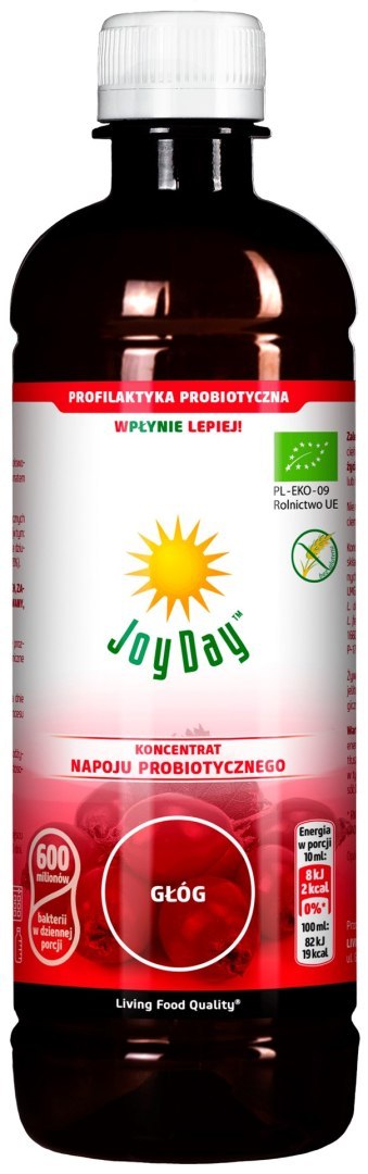 KONCENTRAT NAPOJU PROBIOTYCZNEGO GŁÓG BEZGLUTENOWY BIO 500 ml - JOY DAY JOY DAY (napoje probiotyczne) KONCENTRAT NAPOJU PROBIOTYCZNEGO GŁÓG BEZGLUTENOWY BIO 500 ml - JOY DAY JOY DAY (napoje probiotyczne)