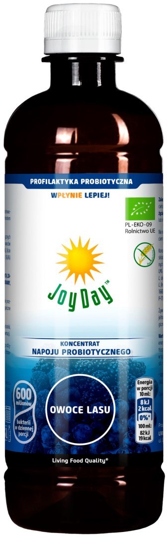 KONCENTRAT NAPOJU PROBIOTYCZNEGO OWOCE LASU BEZGLUTENOWY BIO 500 ml - JOY DAY JOY DAY (napoje probiotyczne) KONCENTRAT NAPOJU PROBIOTYCZNEGO OWOCE LASU BEZGLUTENOWY BIO 500 ml - JOY DAY JOY DAY (napoje probiotyczne)