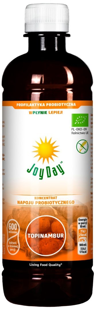KONCENTRAT NAPOJU PROBIOTYCZNEGO TOPINAMBUR BEZGLUTENOWY BIO 500 ml - JOY DAY JOY DAY (napoje probiotyczne) KONCENTRAT NAPOJU PROBIOTYCZNEGO TOPINAMBUR BEZGLUTENOWY BIO 500 ml - JOY DAY JOY DAY (napoje probiotyczne)