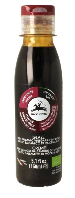 KREM NA BAZIE OCTU BALSAMICZNEGO Z MODENY (GLAZE) BIO 150 ML - ALCE NERO ALCE NERO (włoskie produkty)