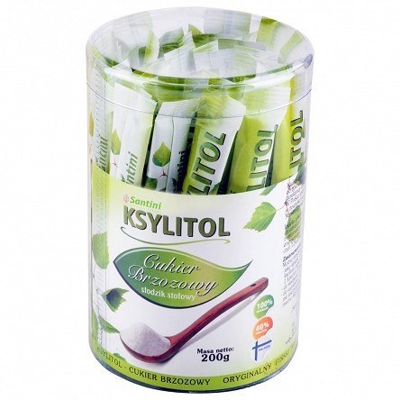 KSYLITOL W SASZETKACH (40 x 5 g) 200 g - SANTINI (FINLANDIA) SANTINI (ksylitol, gumy do żucia SPRY) KSYLITOL W SASZETKACH (40 x 5 g) 200 g - SANTINI (FINLANDIA) SANTINI (ksylitol, gumy do żucia SPRY)