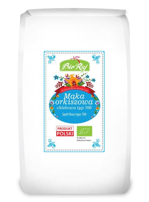 MĄKA ORKISZOWA CHLEBOWA TYP 700 BIO (POLSKA) 1 kg - BIO RAJ BIO RAJ (100 % z Polski) MĄKA ORKISZOWA CHLEBOWA TYP 700 BIO (POLSKA) 1 kg - BIO RAJ BIO RAJ (100 % z Polski)