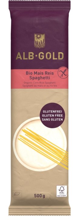 MAKARON (KUKURYDZIANO - RYŻOWY) SPAGHETTI BEZGLUTENOWY BIO 500 g - ALB GOLD ALB-GOLD (makarony)