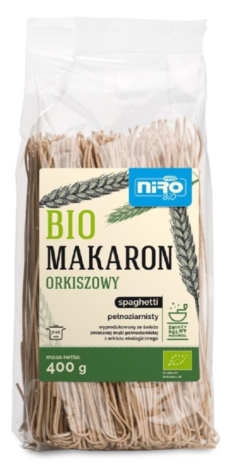 MAKARON (ORKISZOWY RAZOWY) SPAGHETTI BIO 400 g - NIRO NIRO (makarony orkiszowe) MAKARON (ORKISZOWY RAZOWY) SPAGHETTI BIO 400 g - NIRO NIRO (makarony orkiszowe)