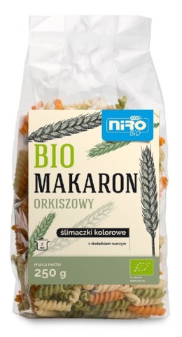 MAKARON (ORKISZOWY TRÓJKOLOROWY) ŚLIMACZKI BIO 250 g - NIRO NIRO (makarony orkiszowe)