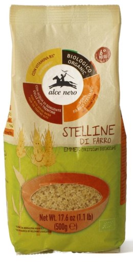 MAKARON (Z PŁASKURKI) GWIAZDKI Z WITAMINĄ B1 DLA DZIECI OD 6 MIESIĄCA BIO 500 g - ALCE NERO ALCE NERO (włoskie produkty)