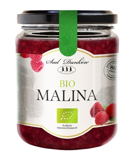 MALINA 80 % BIO 260 g - SAD DANKÓW SAD DANKÓW (przetwory owocowe) MALINA 80 % BIO 260 g - SAD DANKÓW SAD DANKÓW (przetwory owocowe)
