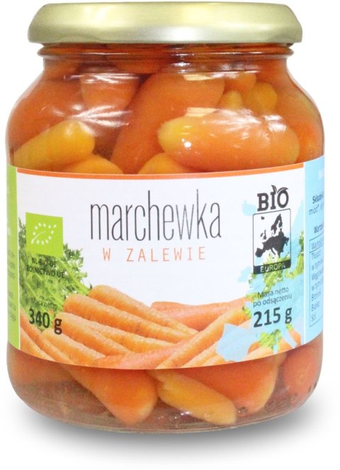 MARCHEWKA W ZALEWIE BIO 340 g (215 g) (SŁOIK) - BIO PLANET BIO PLANET - seria INNE MARCHEWKA W ZALEWIE BIO 340 g (215 g) (SŁOIK) - BIO PLANET BIO PLANET - seria INNE