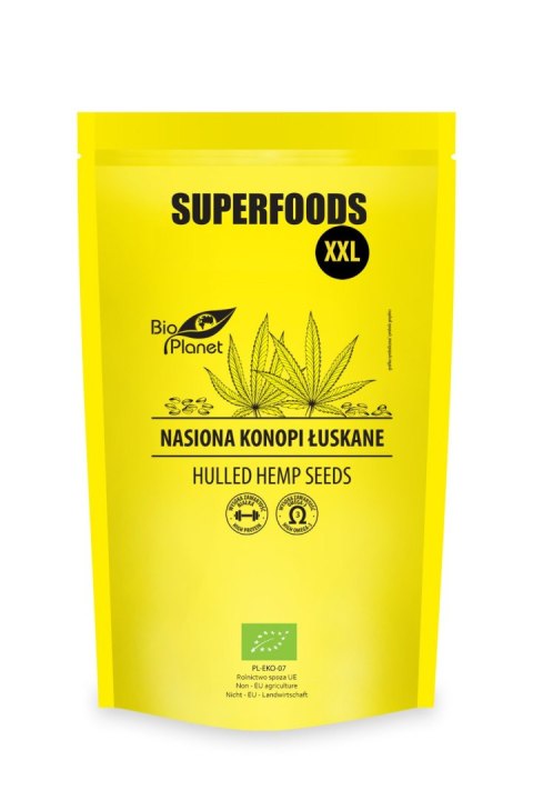 NASIONA KONOPI ŁUSKANE BIO 600 g - BIO PLANET BIO PLANET - seria SUPERFOODS NASIONA KONOPI ŁUSKANE BIO 600 g - BIO PLANET BIO PLANET - seria SUPERFOODS