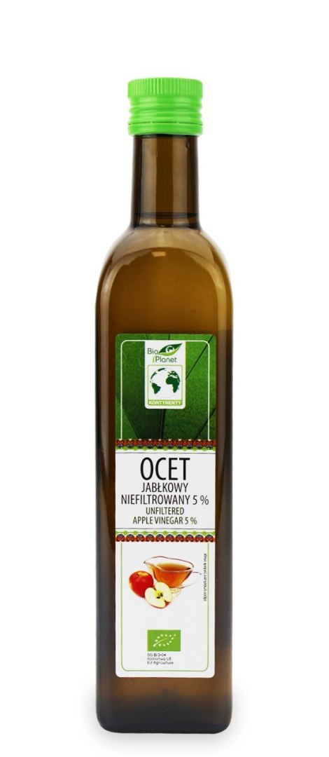 OCET JABŁKOWY 5 % NIEFILTROWANY BIO 500 ml - BIO PLANET BIO PLANET - seria INNE OCET JABŁKOWY 5 % NIEFILTROWANY BIO 500 ml - BIO PLANET BIO PLANET - seria INNE