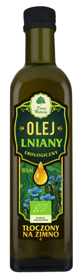 OLEJ LNIANY TŁOCZONY NA ZIMNO BIO 100 ml - DARY NATURY DARY NATURY - inne OLEJ LNIANY TŁOCZONY NA ZIMNO BIO 100 ml - DARY NATURY DARY NATURY - inne