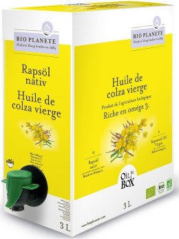 OLEJ RZEPAKOWY TŁOCZONY NA ZIMNO OMEGA-3 BIO 3 L - HORECA (BIO PLANETE) HORECA BIO - pozostałe