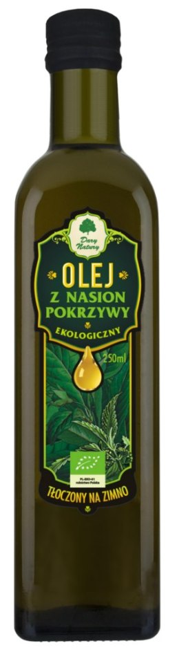 OLEJ Z NASION POKRZYWY TŁOCZONY NA ZIMNO BIO 250 ml - DARY NATURY DARY NATURY - inne