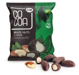 ORZECHY BRAZYLIJSKIE W SUROWEJ CZEKOLADZIE BIO 70 g - COCOA COCOA (czekolady i bakalie w surowej czekoladzie)