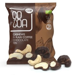 ORZECHY NERKOWCA W CZEKOLADZIE KAWOWEJ BIO 70 g - COCOA COCOA (czekolady i bakalie w surowej czekoladzie)