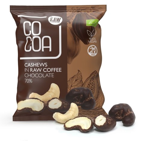 ORZECHY NERKOWCA W CZEKOLADZIE KAWOWEJ BIO 70 g - COCOA COCOA (czekolady i bakalie w surowej czekoladzie) ORZECHY NERKOWCA W CZEKOLADZIE KAWOWEJ BIO 70 g - COCOA COCOA (czekolady i bakalie w surowej czekoladzie)