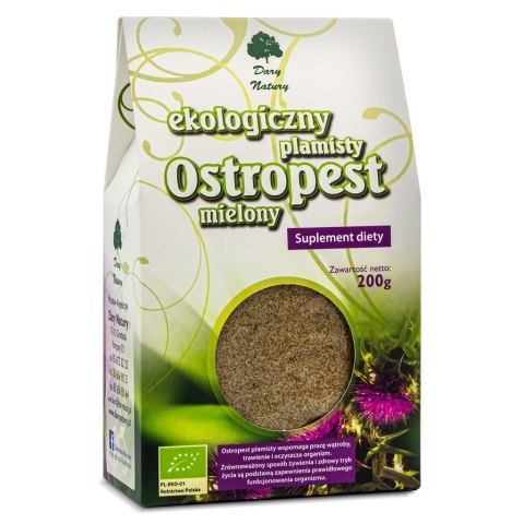 OSTROPEST PLAMISTY MIELONY BIO 200 g - DARY NATURY DARY NATURY - herbatki OSTROPEST PLAMISTY MIELONY BIO 200 g - DARY NATURY DARY NATURY - herbatki