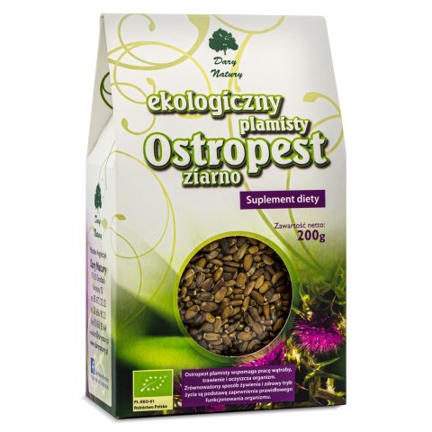 OSTROPEST PLAMISTY ZIARNO BIO 200 g - DARY NATURY DARY NATURY - herbatki OSTROPEST PLAMISTY ZIARNO BIO 200 g - DARY NATURY DARY NATURY - herbatki