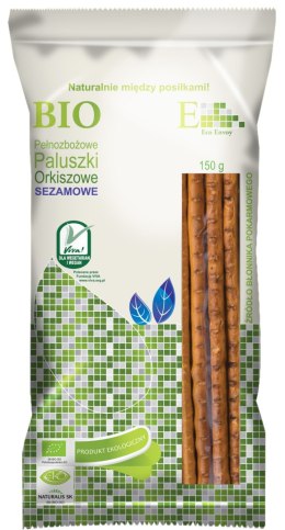 PALUSZKI ORKISZOWE PEŁNOZIARNISTE Z SEZAMEM BIO 150 g - ENVOY PALUSZKI BIO - ENVOY