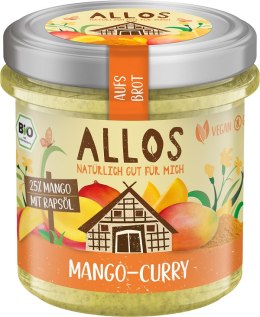 PASTA KREMOWA Z MANGO I CURRY BEZGLUTENOWA BIO 140 g - ALLOS ALLOS (musy, musli, chałwa, syrop z agawy)