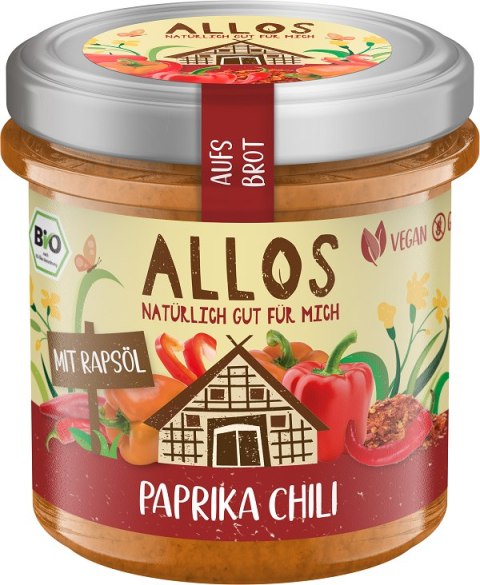 PASTA KREMOWA Z PAPRYKĄ I CHILI BEZGLUTENOWA BIO 140 g - ALLOS ALLOS (musy, musli, chałwa, syrop z agawy) PASTA KREMOWA Z PAPRYKĄ I CHILI BEZGLUTENOWA BIO 140 g - ALLOS ALLOS (musy, musli, chałwa, syrop z agawy)