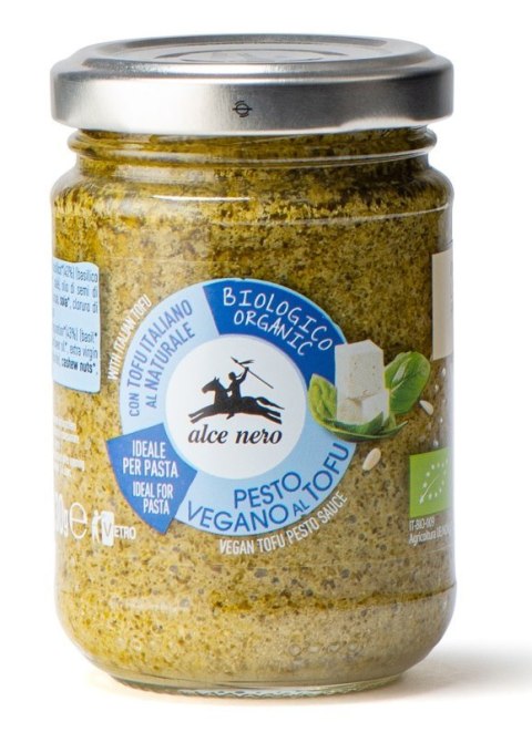 PESTO BAZYLIOWE Z TOFU WEGAŃSKIE BIO 130 g - ALCE NERO ALCE NERO (włoskie produkty) PESTO BAZYLIOWE Z TOFU WEGAŃSKIE BIO 130 g - ALCE NERO ALCE NERO (włoskie produkty)