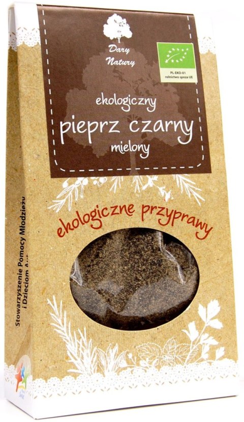 PIEPRZ CZARNY MIELONY BIO 50 g - DARY NATURY DARY NATURY - przyprawy i zioła PIEPRZ CZARNY MIELONY BIO 50 g - DARY NATURY DARY NATURY - przyprawy i zioła