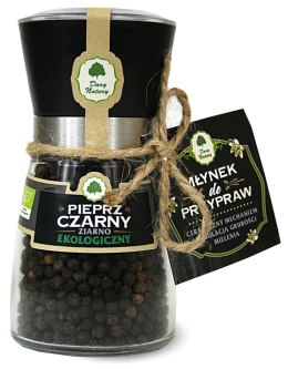 PIEPRZ CZARNY ZIARNO W MŁYNKU BIO 90 g - DARY NATURY DARY NATURY - przyprawy i zioła