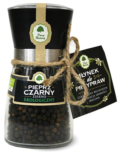 PIEPRZ CZARNY ZIARNO W MŁYNKU BIO 90 g - DARY NATURY DARY NATURY - przyprawy i zioła PIEPRZ CZARNY ZIARNO W MŁYNKU BIO 90 g - DARY NATURY DARY NATURY - przyprawy i zioła