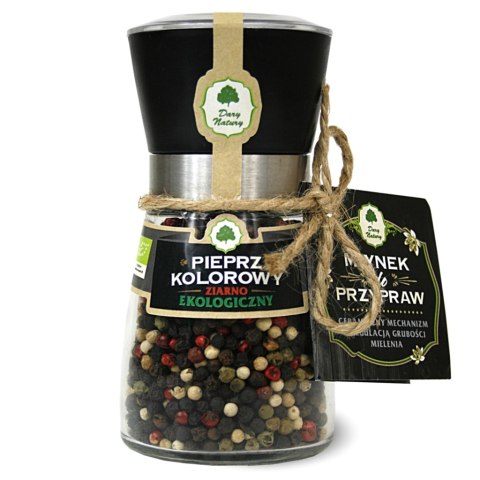PIEPRZ KOLOROWY ZIARNO W MŁYNKU BIO 80 g - DARY NATURY DARY NATURY - przyprawy i zioła PIEPRZ KOLOROWY ZIARNO W MŁYNKU BIO 80 g - DARY NATURY DARY NATURY - przyprawy i zioła