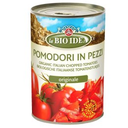 POMIDORY KROJONE BEZ SKÓRY BIO 400 g - LA BIO IDEA LA BIO IDEA (makarony, strączkowe,sosy pomidorowe)