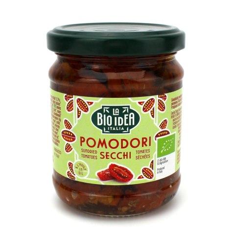 POMIDORY SUSZONE W OLEJU BIO 190 g (130 g) - LA BIO IDEA LA BIO IDEA (makarony, strączkowe,sosy pomidorowe) POMIDORY SUSZONE W OLEJU BIO 190 g (130 g) - LA BIO IDEA LA BIO IDEA (makarony, strączkowe,sosy pomidorowe)