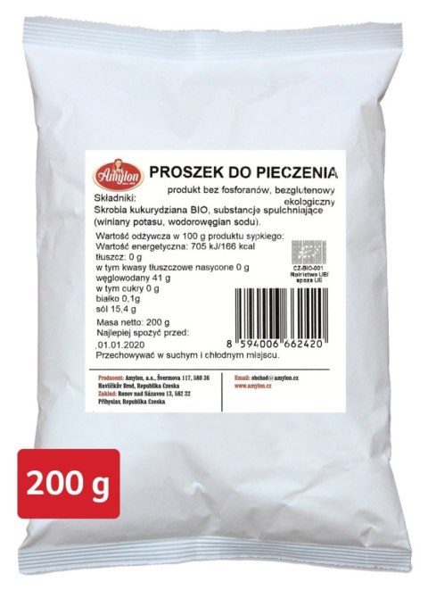 PROSZEK DO PIECZENIA BEZGLUTENOWY BIO 200 g - AMYLON AMYLON (budynie, galaretki,kisiele,cukry, skrobie PROSZEK DO PIECZENIA BEZGLUTENOWY BIO 200 g - AMYLON AMYLON (budynie, galaretki,kisiele,cukry, skrobie