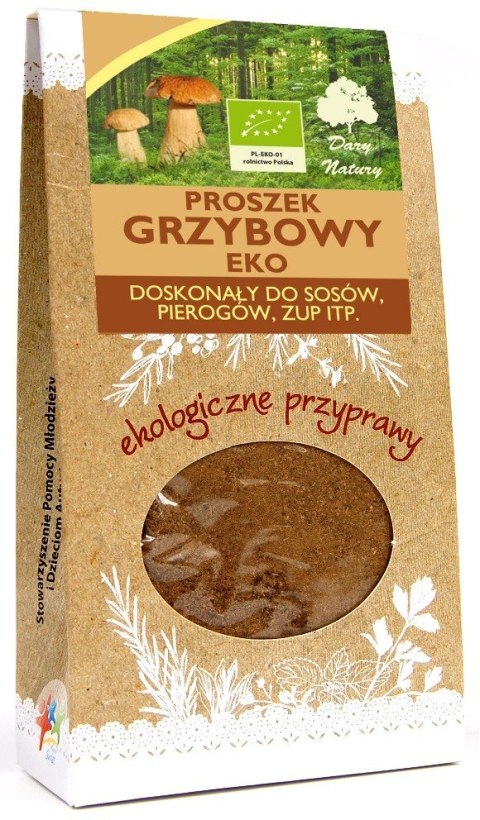PROSZEK GRZYBOWY BIO 50 g - DARY NATURY DARY NATURY - przyprawy i zioła PROSZEK GRZYBOWY BIO 50 g - DARY NATURY DARY NATURY - przyprawy i zioła
