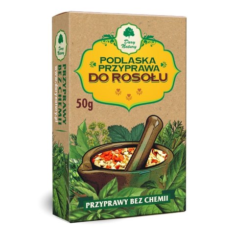 PRZYPRAWA DO ROSOŁU BEZGLUTENOWA (PODLASKA) 50 g - DARY NATURY DARY NATURY - przyprawy i zioła PRZYPRAWA DO ROSOŁU BEZGLUTENOWA (PODLASKA) 50 g - DARY NATURY DARY NATURY - przyprawy i zioła