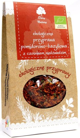 PRZYPRAWA POMIDOROWO - BAZYLIOWA Z CZOSNKIEM NIEDŹWIEDZIM BIO 40 g - DARY NATURY DARY NATURY - przyprawy i zioła