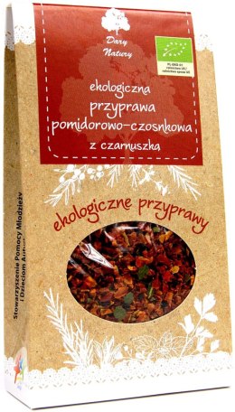 PRZYPRAWA POMIDOROWO - CZOSNKOWA Z CZARNUSZKĄ BIO 40 g - DARY NATURY DARY NATURY - przyprawy i zioła