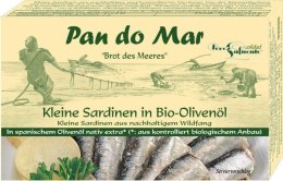 SARDYNKI EUROPEJSKIE W BIO OLIWIE Z OLIWEK EXTRA VIRGIN 120 g - PAN DO MAR PAN DO MAR (rybołówstwo zrównoważone)
