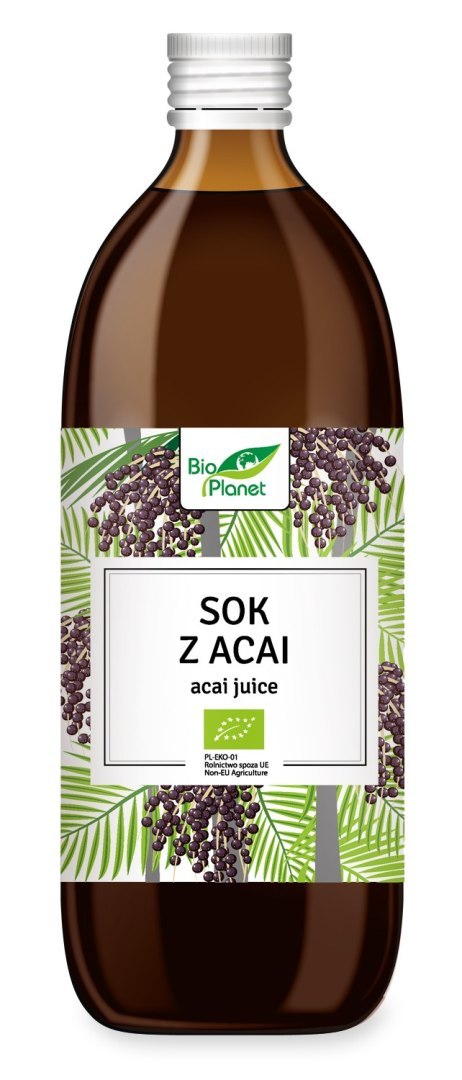 SOK Z ACAI NFC BIO 500 ml - BIO PLANET BIO PLANET - seria SOKI I ZAKWASY SOK Z ACAI NFC BIO 500 ml - BIO PLANET BIO PLANET - seria SOKI I ZAKWASY