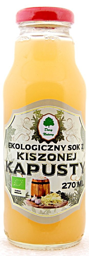 SOK Z KAPUSTY KISZONEJ BIO 270 ml - DARY NATURY DARY NATURY - inne SOK Z KAPUSTY KISZONEJ BIO 270 ml - DARY NATURY DARY NATURY - inne