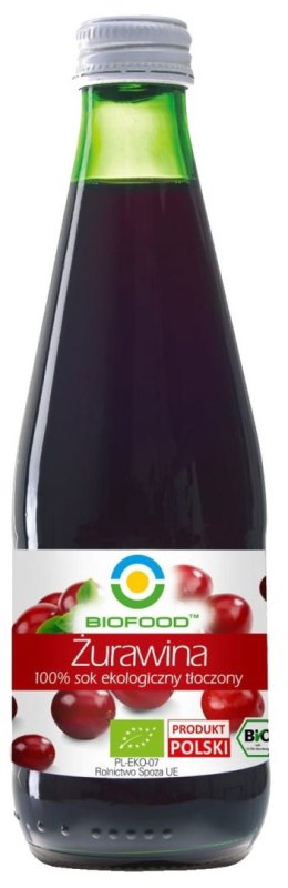 SOK Z ŻURAWINY NFC BEZGLUTENOWY BIO 300 ml - BIOFOOD BIOFOOD (soki, przetwory, octy, olej kokosowy)