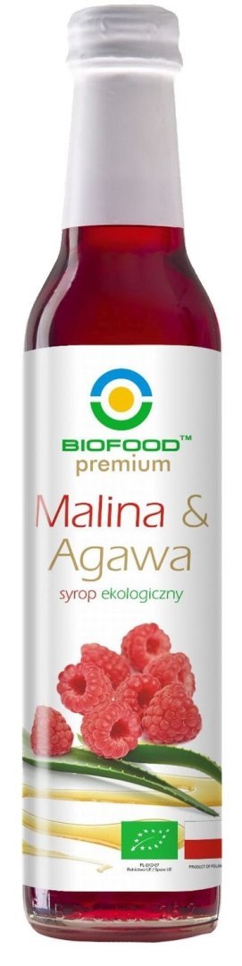 SYROP MALINA Z AGAWĄ BIO 250 ml - BIOFOOD BIOFOOD (soki, przetwory, octy, olej kokosowy) SYROP MALINA Z AGAWĄ BIO 250 ml - BIOFOOD BIOFOOD (soki, przetwory, octy, olej kokosowy)