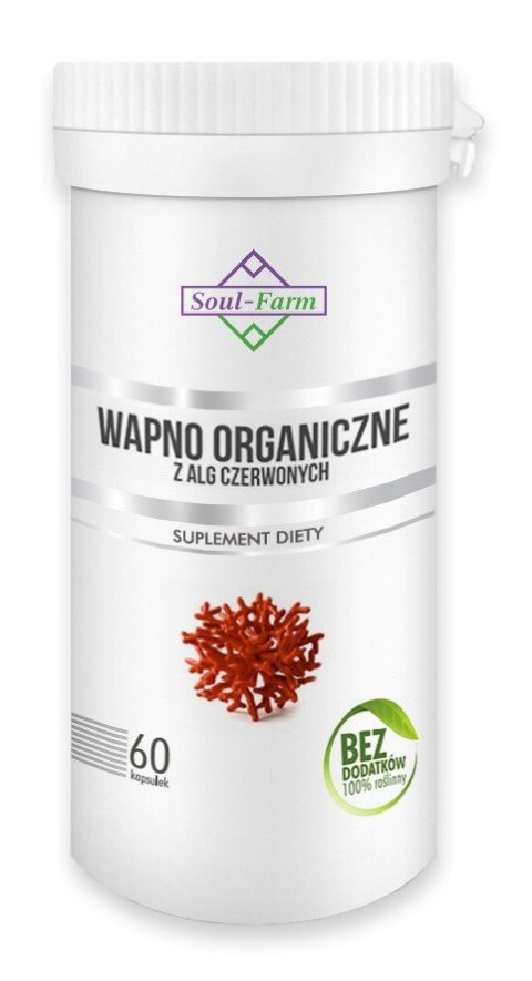 WAPNO ORGANICZNE (800 mg) 60 KAPSUŁEK - SOUL FARM SOUL FARM (witaminy i ekstrakty) WAPNO ORGANICZNE (800 mg) 60 KAPSUŁEK - SOUL FARM SOUL FARM (witaminy i ekstrakty)