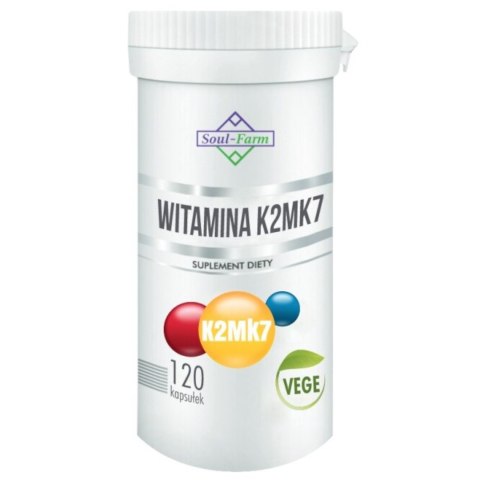 WITAMINA K2 MK7 (100 µg) 120 KAPSUŁEK - SOUL FARM SOUL FARM (witaminy i ekstrakty) WITAMINA K2 MK7 (100 µg) 120 KAPSUŁEK - SOUL FARM SOUL FARM (witaminy i ekstrakty)