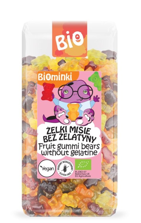ŻELKI MISIE BEZ ŻELATYNY BEZGLUTENOWE BIO 400 g - BIOMINKI BIOMINKI (przekąski dla dzieci, kaszki) ŻELKI MISIE BEZ ŻELATYNY BEZGLUTENOWE BIO 400 g - BIOMINKI BIOMINKI (przekąski dla dzieci, kaszki)