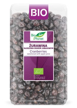 ŻURAWINA SŁODZONA SOKIEM JABŁKOWYM BIO 1 kg - BIO PLANET BIO PLANET - seria FIOLETOWA (owoce suszone)