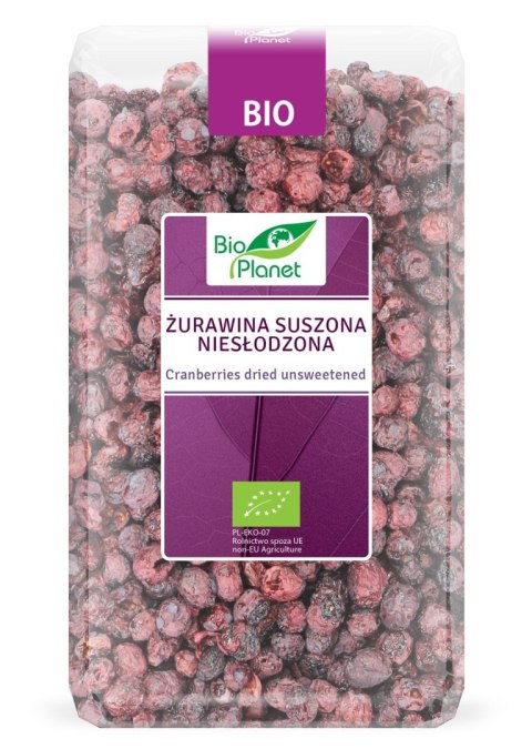 ŻURAWINA SUSZONA NIESŁODZONA BIO 150 g - BIO PLANET BIO PLANET - seria FIOLETOWA (owoce suszone) ŻURAWINA SUSZONA NIESŁODZONA BIO 150 g - BIO PLANET BIO PLANET - seria FIOLETOWA (owoce suszone)