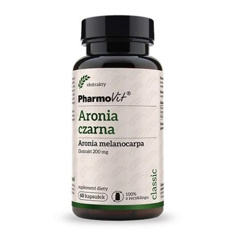 ARONIA CZARNA MELANOCARPA EKSTRAKT (200 mg) BEZGLUTENOWY 60 KAPSUŁEK - PHARMOVIT PHARMOVIT (suplementy diety) ARONIA CZARNA MELANOCARPA EKSTRAKT (200 mg) BEZGLUTENOWY 60 KAPSUŁEK - PHARMOVIT PHARMOVIT (suplementy diety)