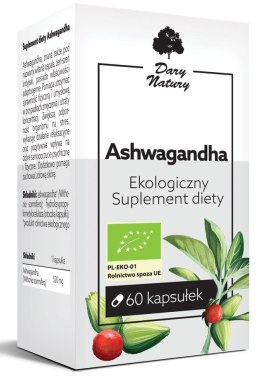 ASHWAGANDHA BIO (520 mg) 60 KAPSUŁEK - DARY NATURY DARY NATURY - inne
